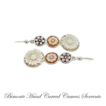 ''Flower of Joy'' Cameo Earrings