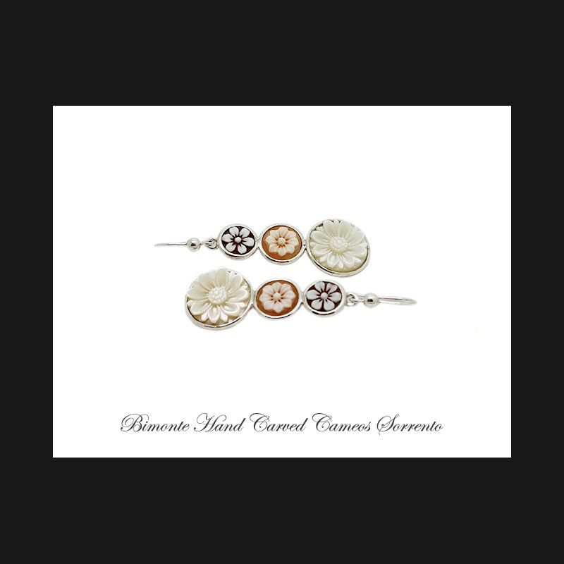 ''Flower of Joy'' Cameo Earrings