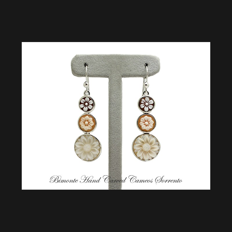 ''Flower of Joy'' Cameo Earrings