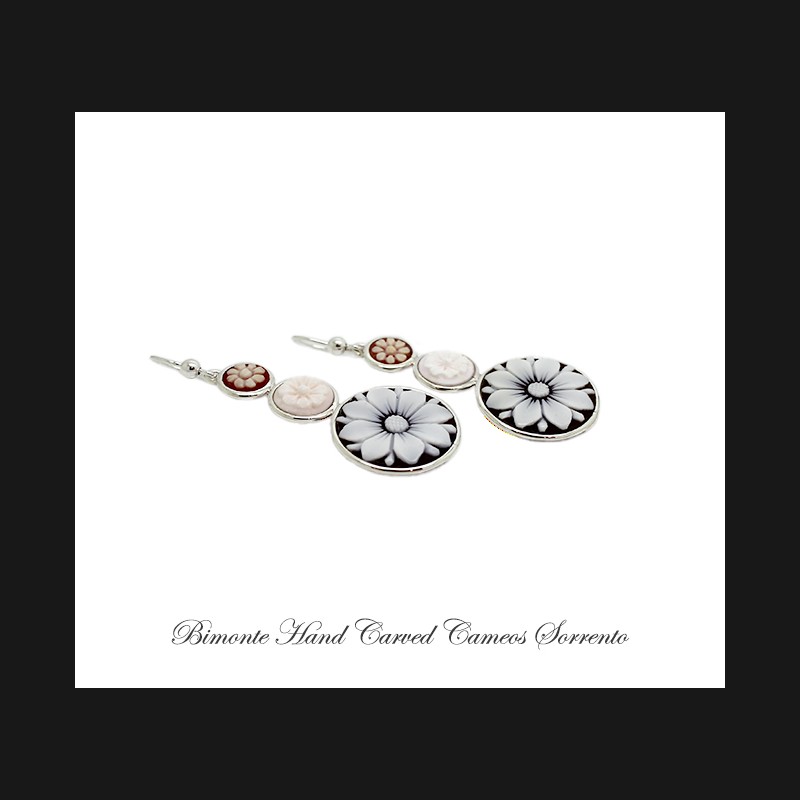 ''Flower of Joy'' Cameo Earrings
