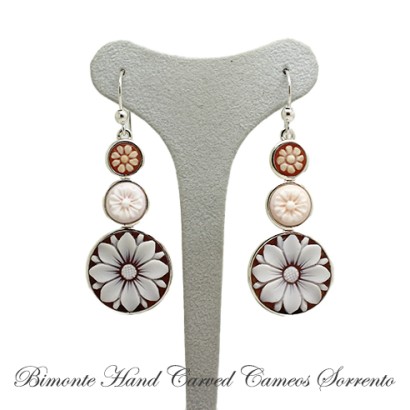 ''Flower of Joy'' Cameo Earrings
