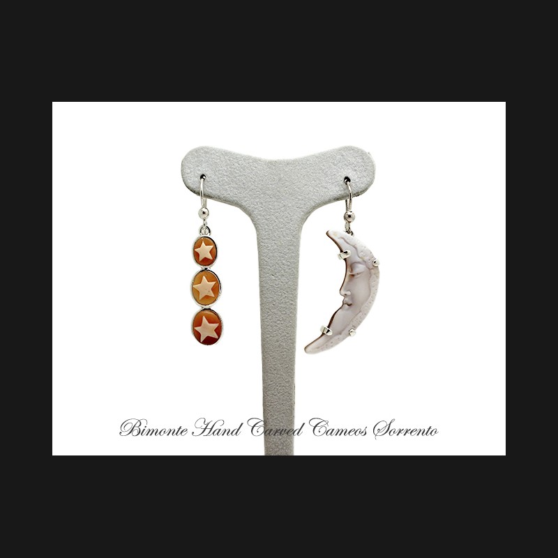 ''Luna e Stelle'' Cameo Earrings