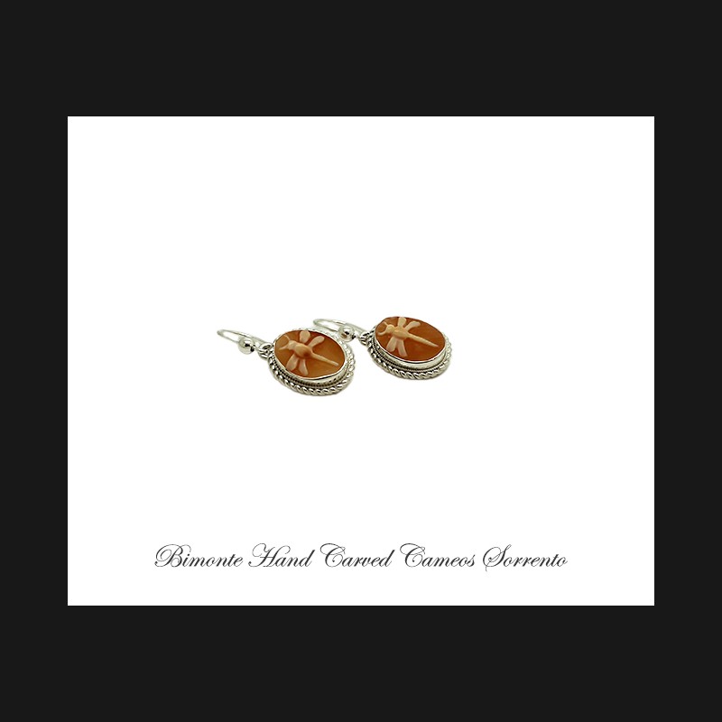 ''Dragonfly'' Cameo Earrings