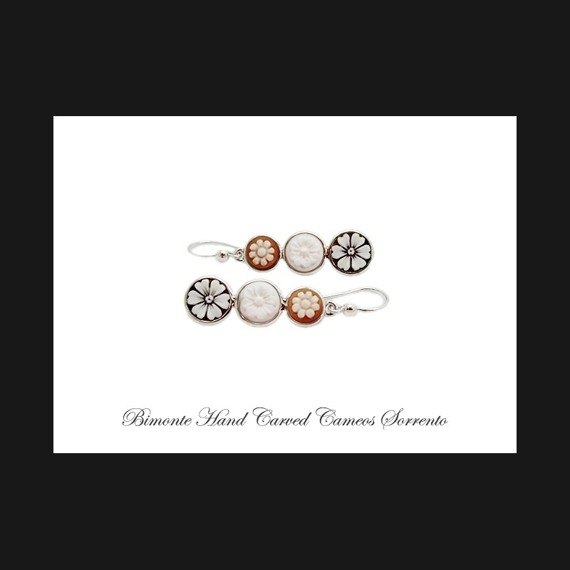 ''Flower of Joy'' Cameo Earrings