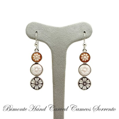 ''Flower of Joy'' Cameo Earrings