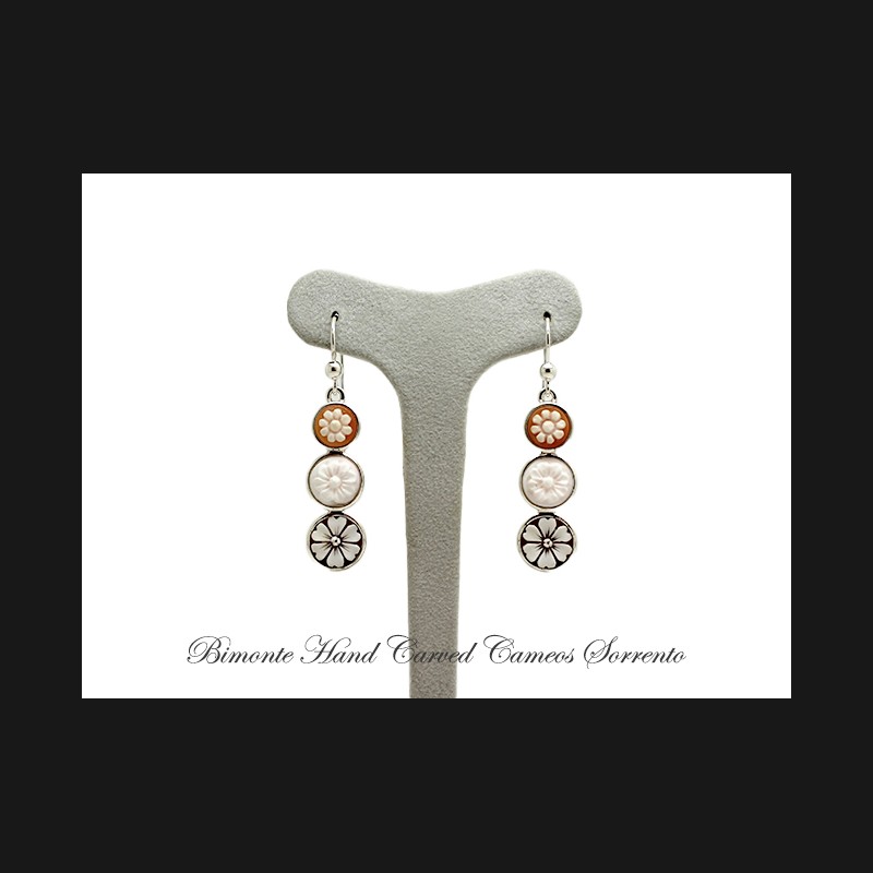 ''Flower of Joy'' Cameo Earrings