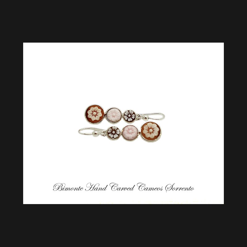 ''Flower of Joy'' Cameo Earrings
