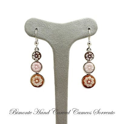 ''Flower of Joy'' Cameo Earrings