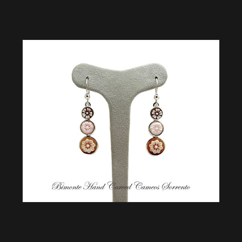 ''Flower of Joy'' Cameo Earrings