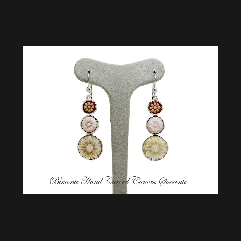 ''Flower of Joy'' Cameo Earrings