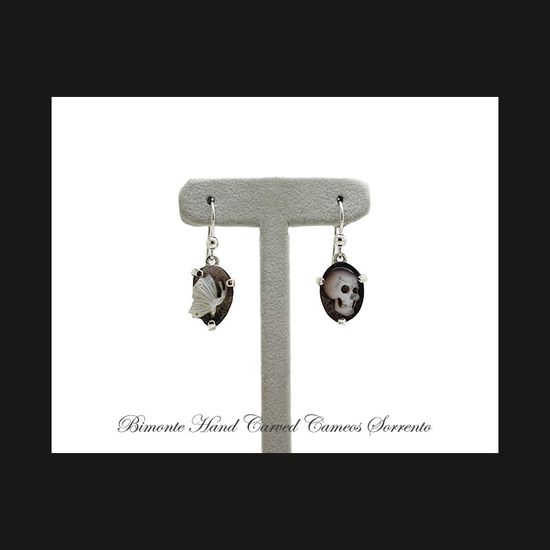 ''Memento Mori'' Cameo Earrings