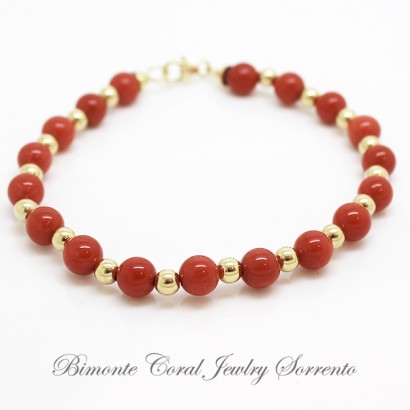 "Bella" Red Italian Coral Bracelet