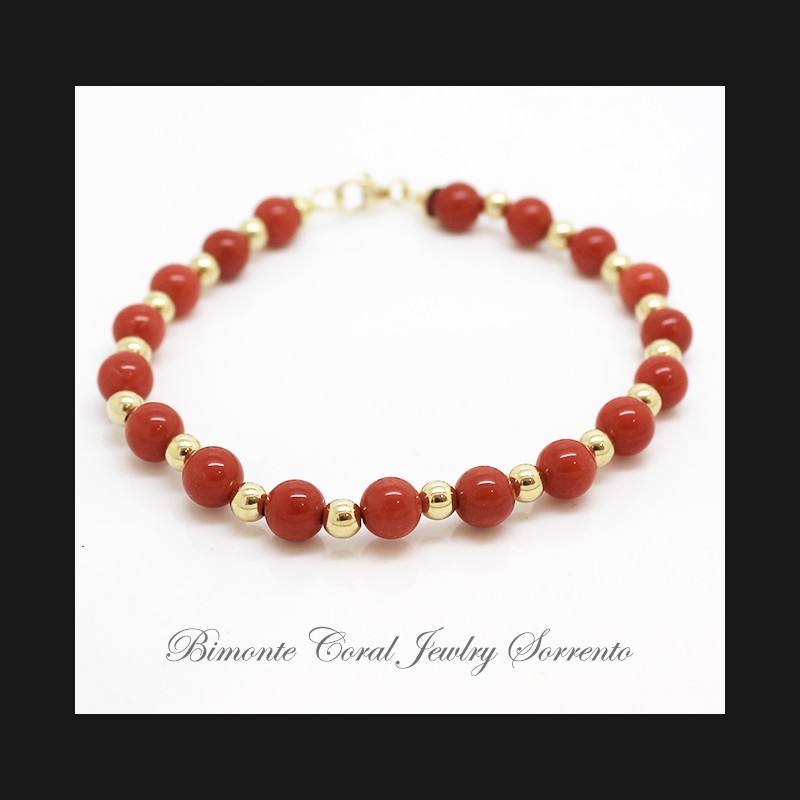 "Bella" Red Italian Coral Bracelet