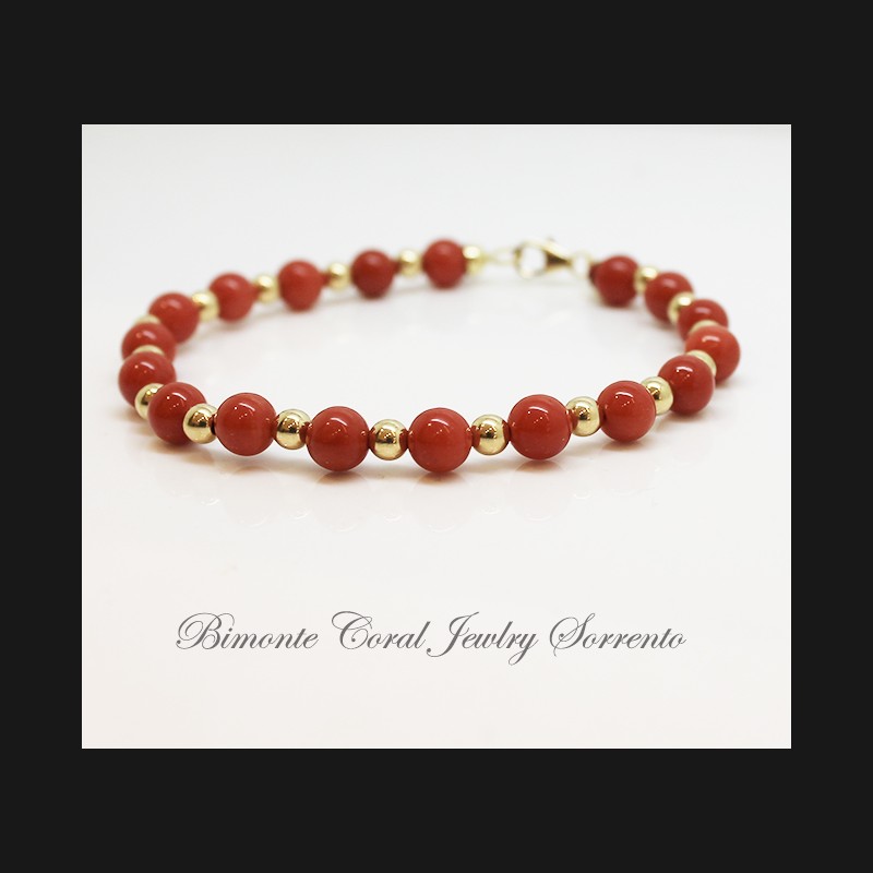 "Bella" Red Italian Coral Bracelet