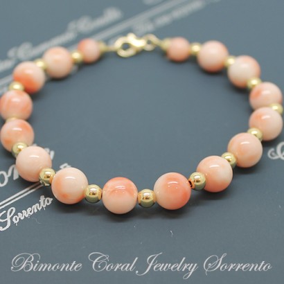 "Bella" Pink Coral Stone Bracelet