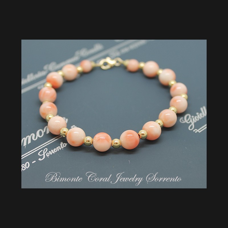 "Bella" Pink Coral Stone Bracelet