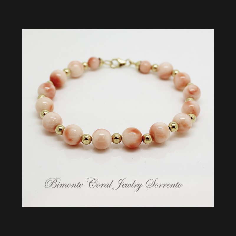 "Bella" Pink Coral Stone Bracelet
