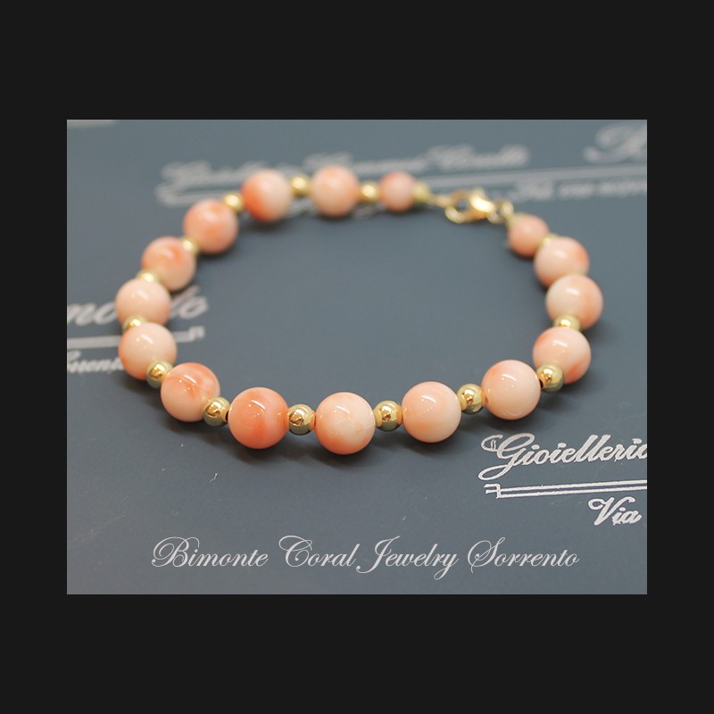 "Bella" Pink Coral Stone Bracelet