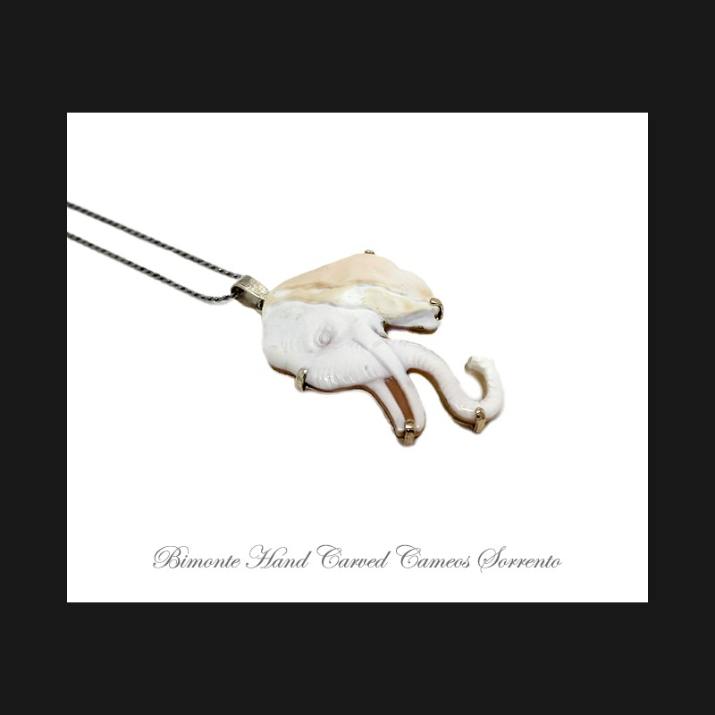 ''Elephant'' Cameo Necklace
