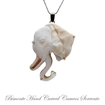 ''Elephant'' Cameo Necklace
