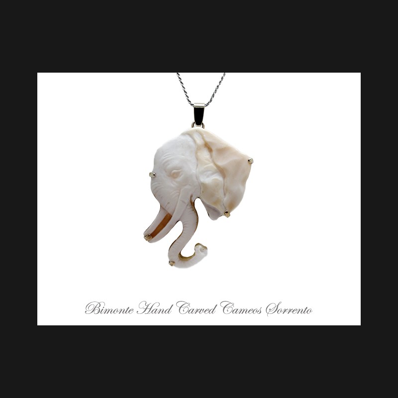 ''Elephant'' Cameo Necklace