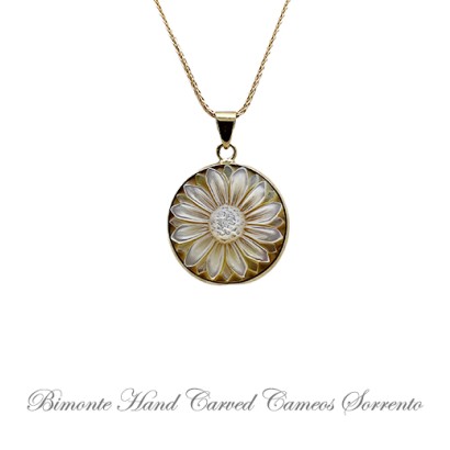 ''Bright Daisy'' Cameo Necklace