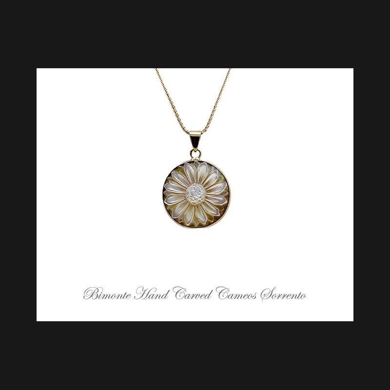 ''Bright Daisy'' Cameo Necklace