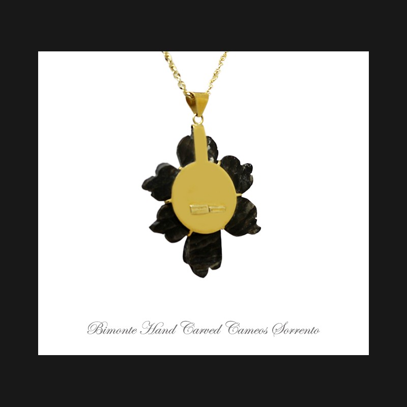 ''Black Blossom'' Cameo Necklace