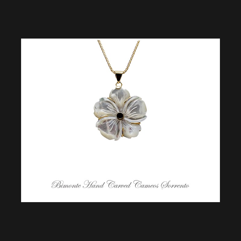 ''Flower of Pearl'' Cameo Necklace