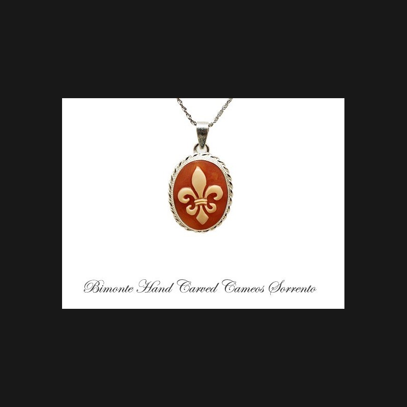 "Fleur De Lys"Cameo Necklace