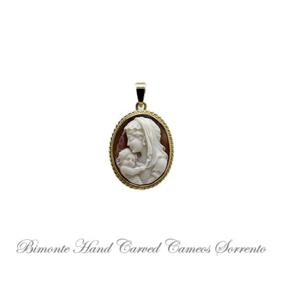 ''Mother and Child'' Cameo Pendant