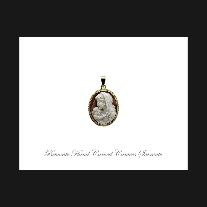 ''Mother and Child'' Cameo Pendant