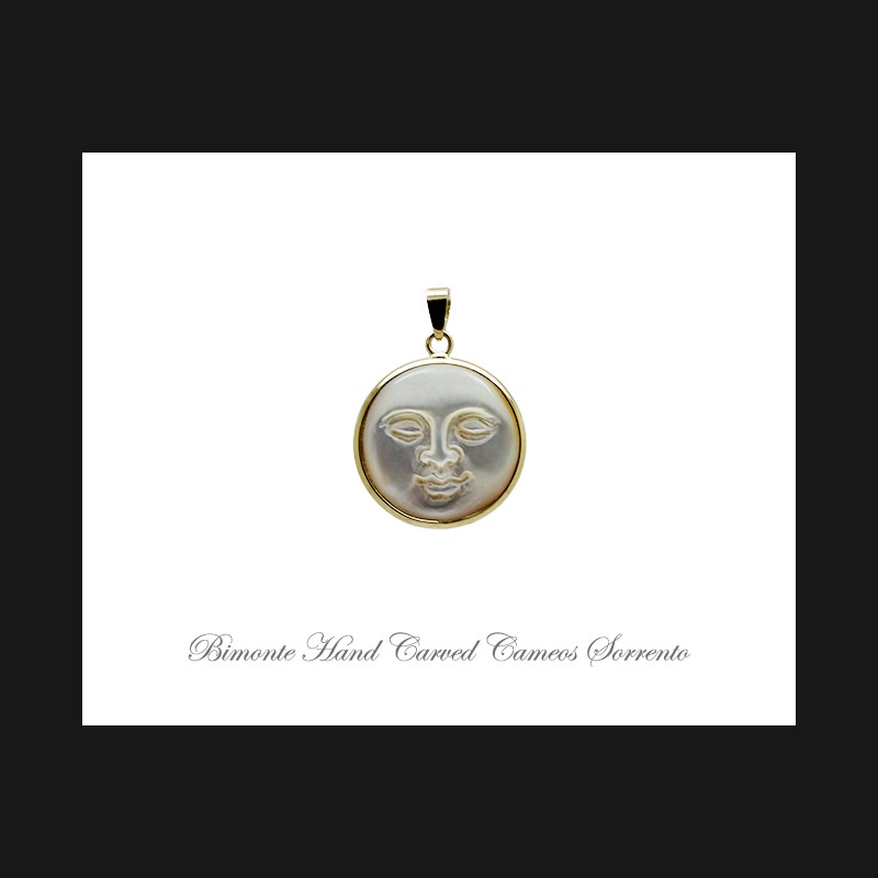 ''Bright Moon'' Cameo Pendant