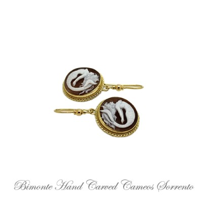 ''Siren of Sorrento'' Cameo Earrings