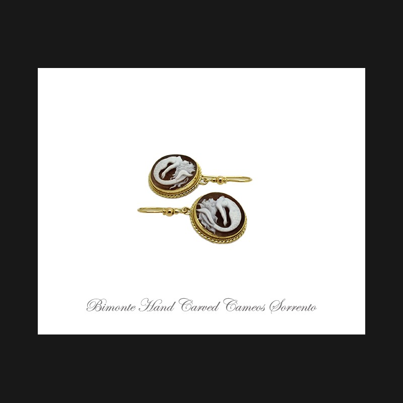 ''Siren of Sorrento'' Cameo Earrings
