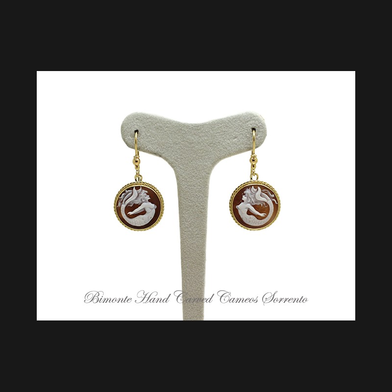 ''Siren of Sorrento'' Cameo Earrings