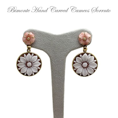''Floral'' Cameo Earrings