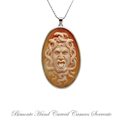''Vade Retro'' Cameo Necklace