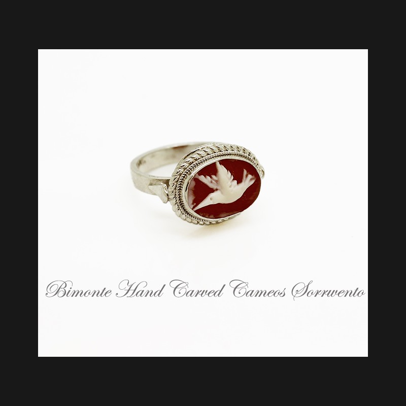 "Hummingbird" Cameo Ring