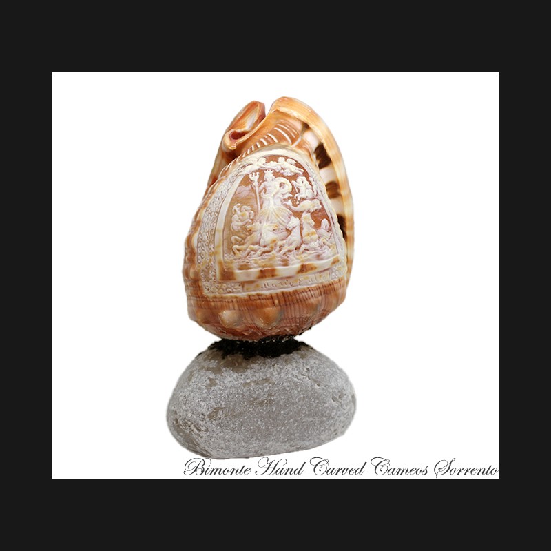 ''Il Trionfo di Nettuno'' Cameo Shell Art