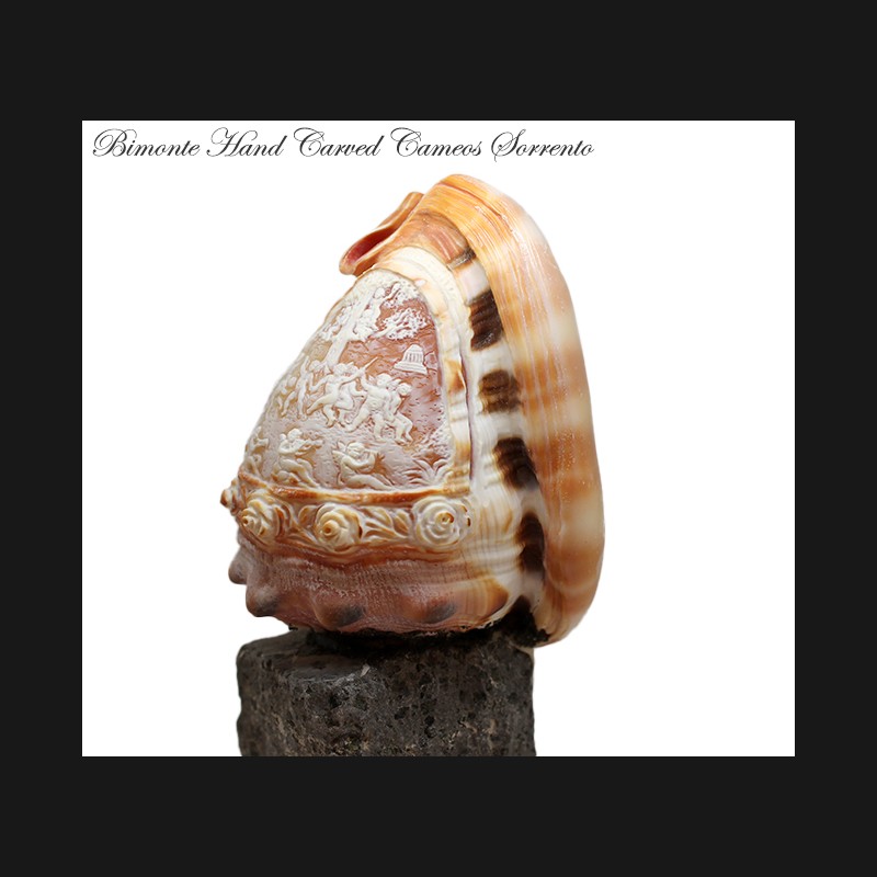 ''La Danza dei Puttini'' Cameo Shell Art