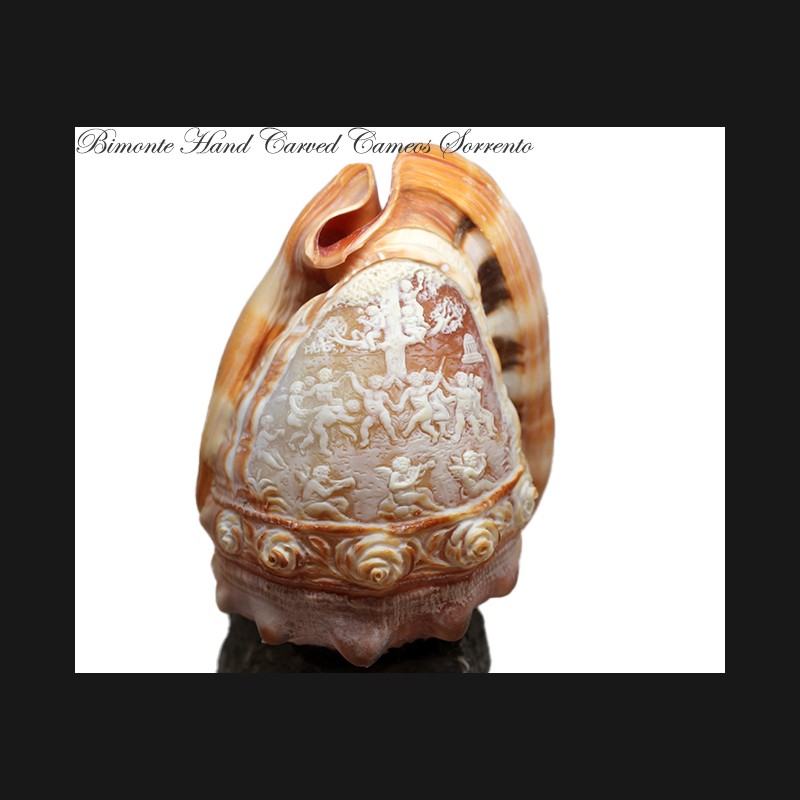''La Danza dei Puttini'' Cameo Shell Art