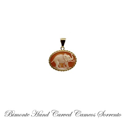 ''Elephant'' Cameo Pendant