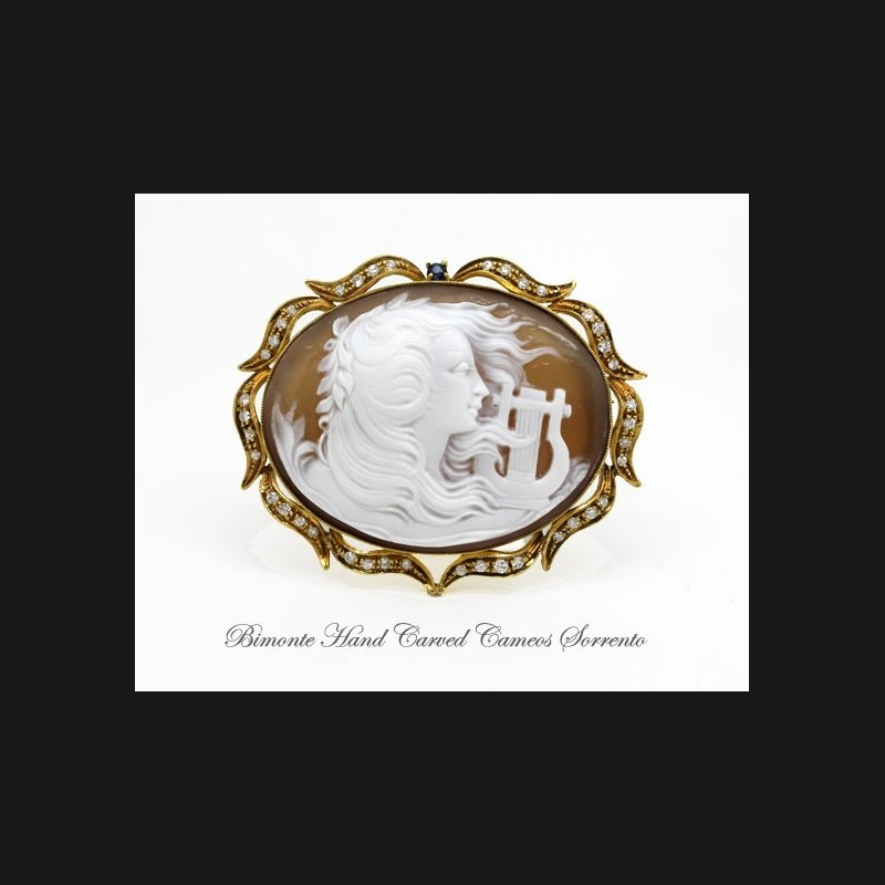"Old Lyra" Cameo Brooch and Pendant