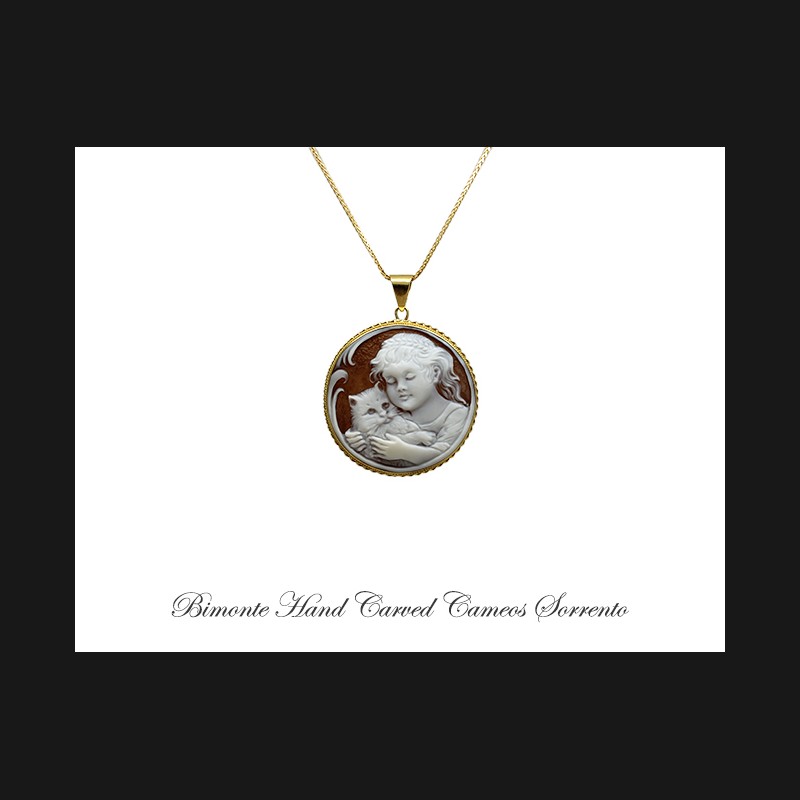 ''Purr...fect Moment'' Cameo Necklace