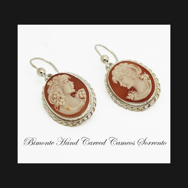 "Bella" Cameo Earrings
