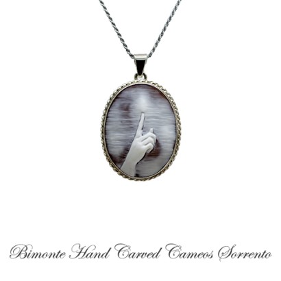 ''Shhhh'' Cameo Necklace