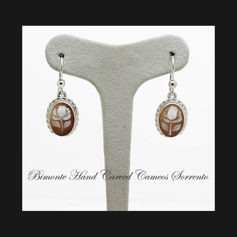 "Rose"Cameo Earrings