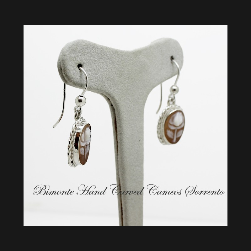 "Rose"Cameo Earrings