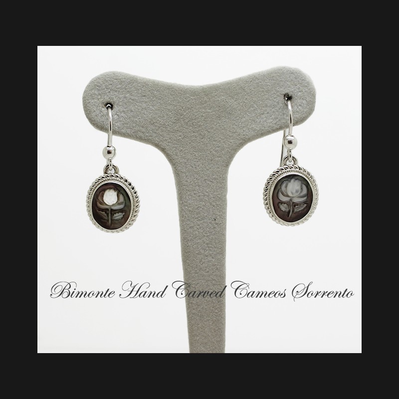"Rose"Cameo Earrings